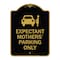 Signmission Expectant Mothers Parking W/ Graphic, Black & Gold Aluminum Sign, 24" L, 18" H, BG-1824-24028 A-DES-BG-1824-24028 - alternate 1